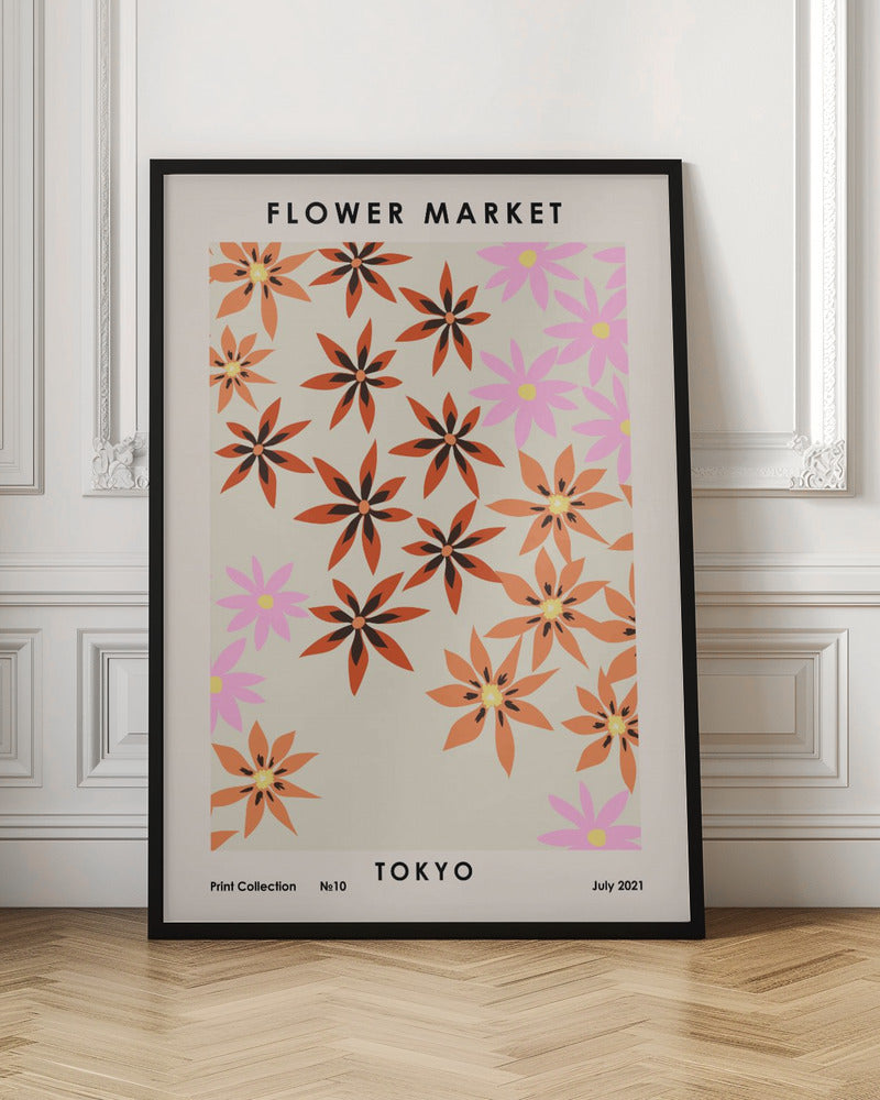 Tokyo Flower Market Botanical Digital Art Print