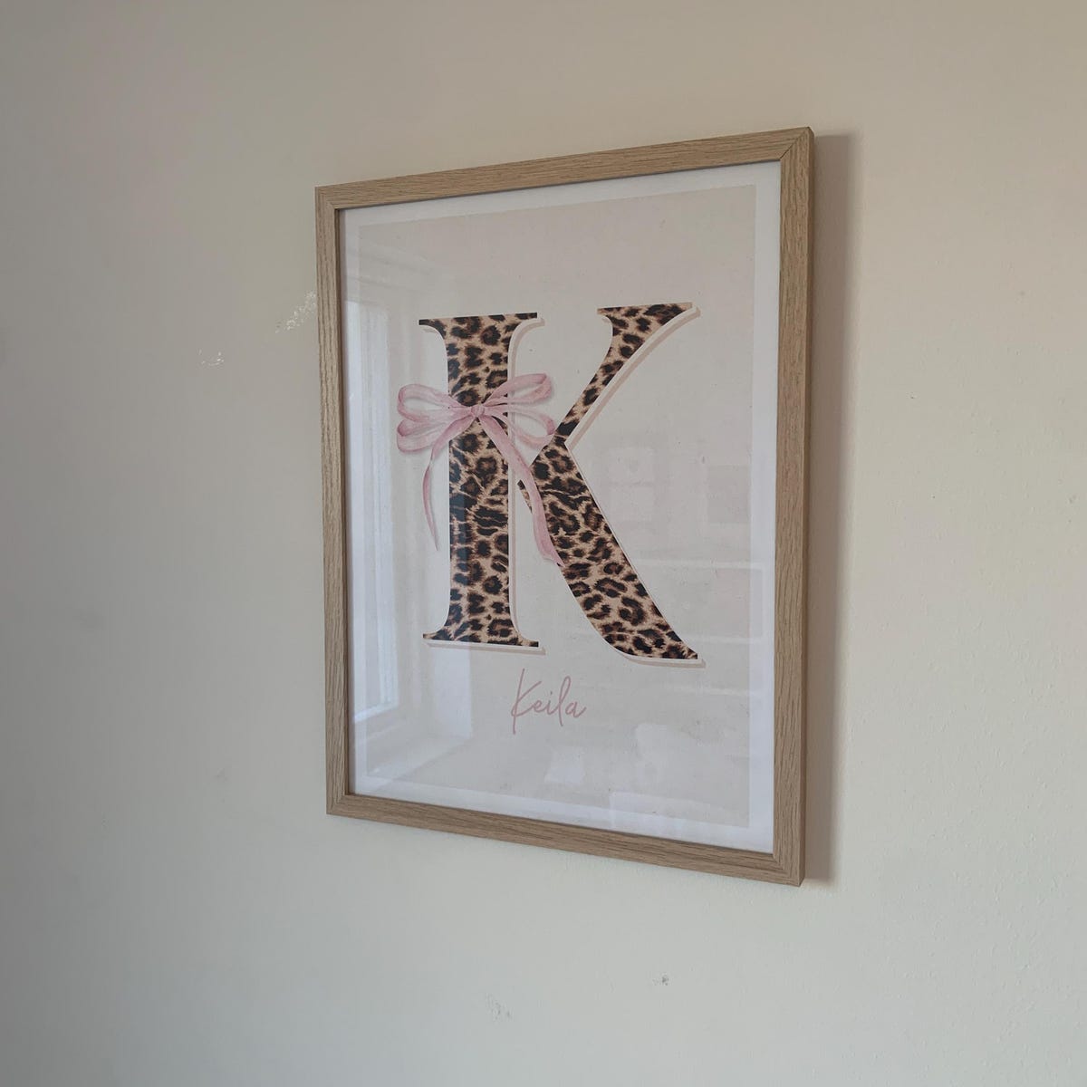 Personalized Leopard Print Letter K Digital Artwork