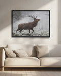 Majestic Stag in Misty Forest Digital Artwork