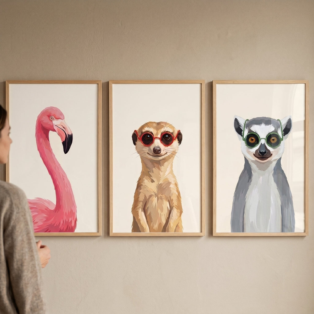 Chic Safari Animal Trio Digital Art