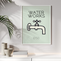 Water Works Minimalist Art Print