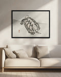 Zen Turtle Ink Wash Digital Art