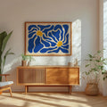 Abstract Blue Florals Digital Art