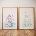 Magical Mermaids Watercolor Digital Art Set