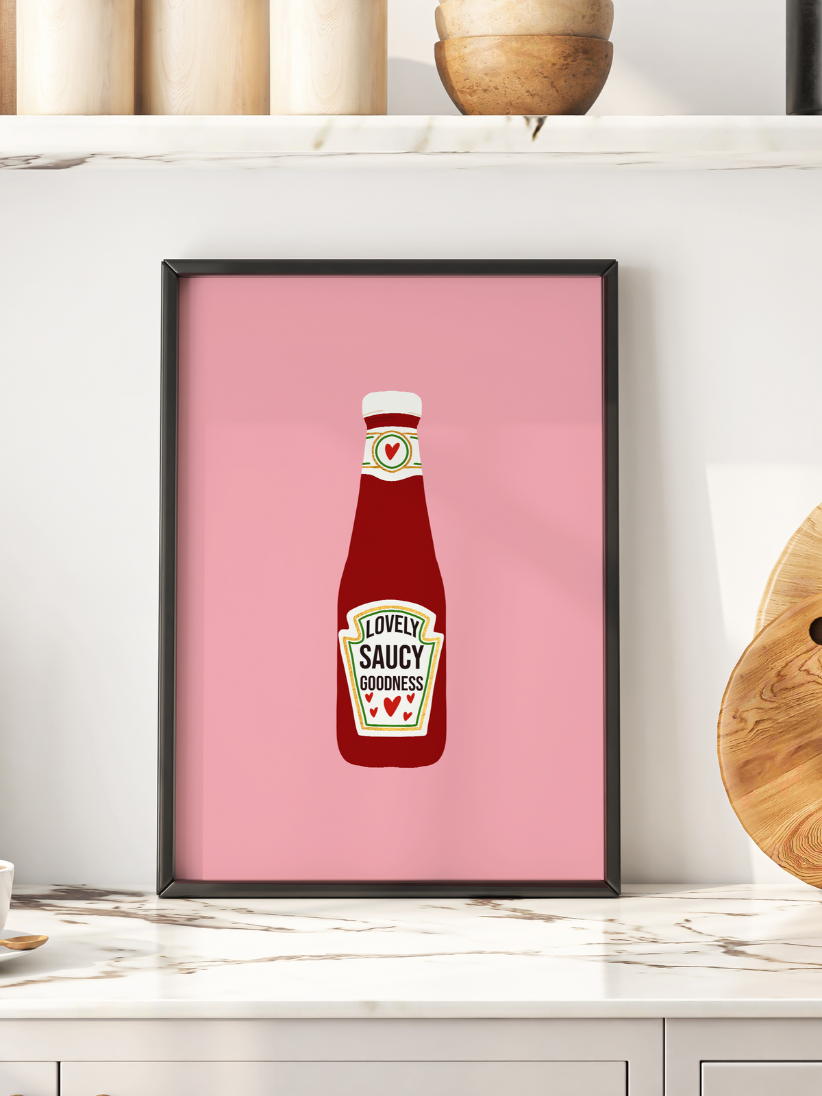 Lovely Saucy Goodness Ketchup Digital Art Print