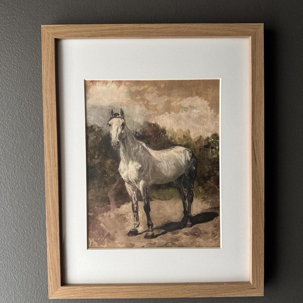Vintage Equestrian White Horse Digital Art