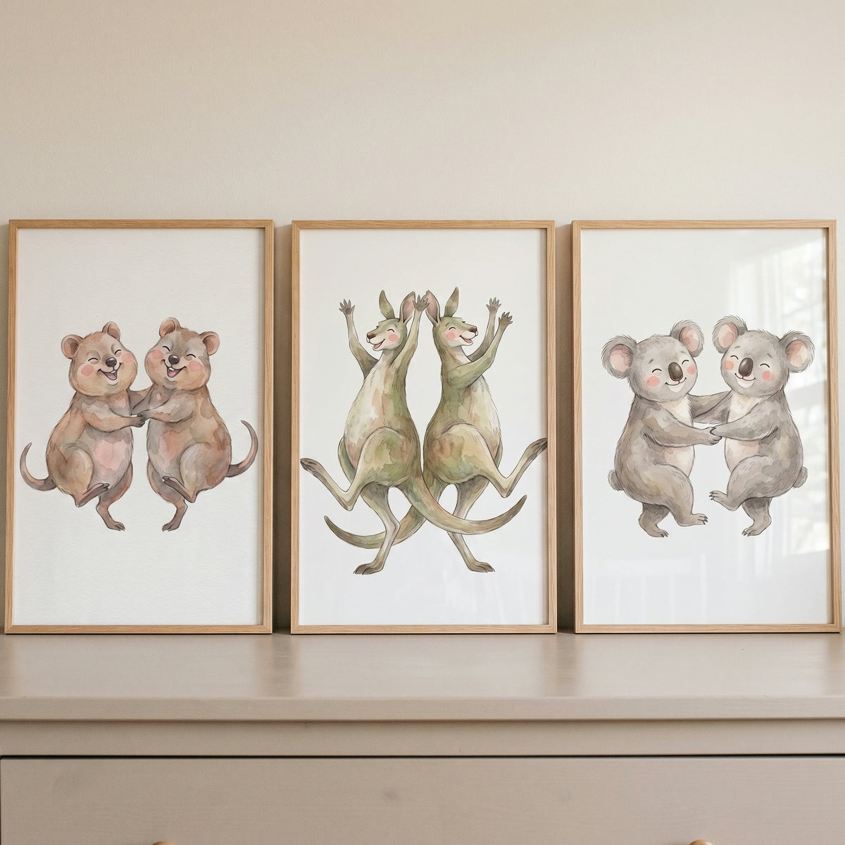 Dancing Australian Animals Trio Digital Art