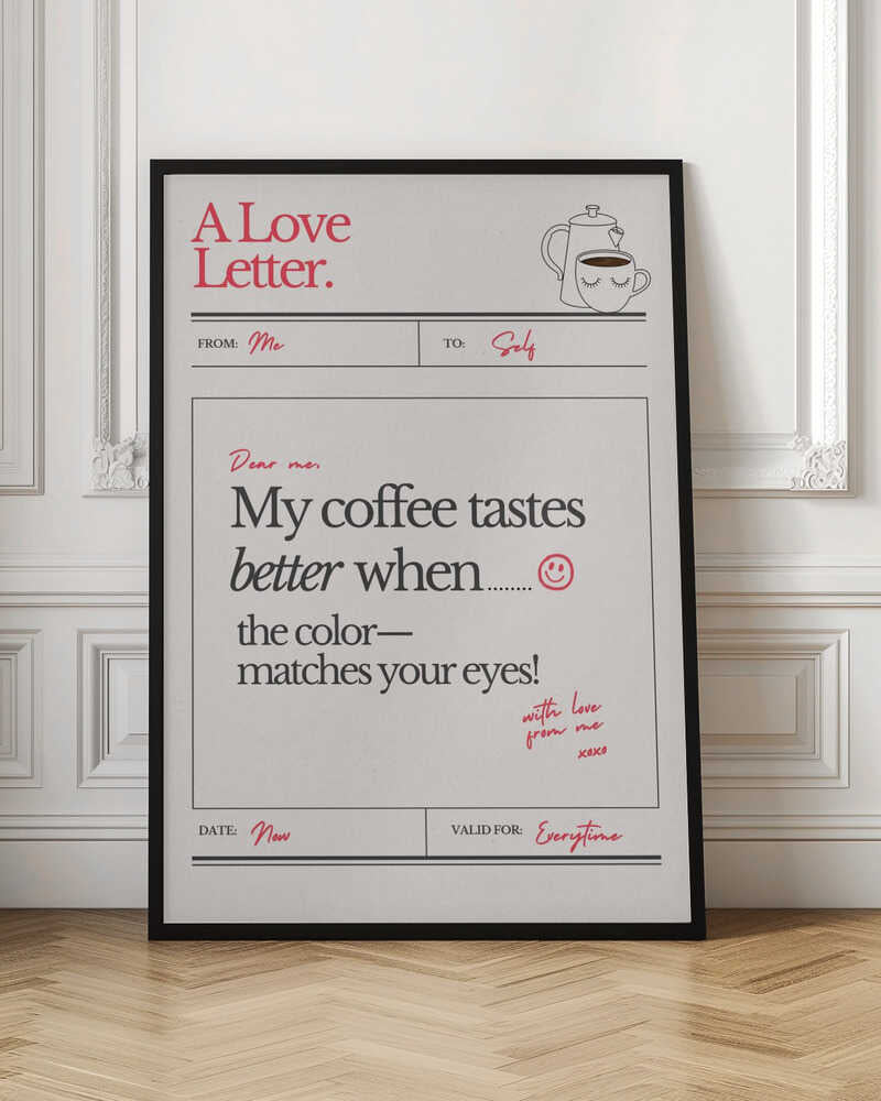 A Love Letter Coffee Digital Wall Art