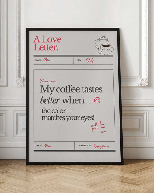A Love Letter Coffee Digital Wall Art