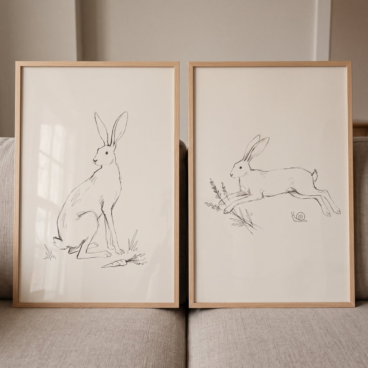 Charming Bunny Line Art Set