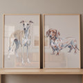 Elegant Dog Duo Digital Art Set