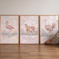 Safari Blessing Triptych Digital Art Set