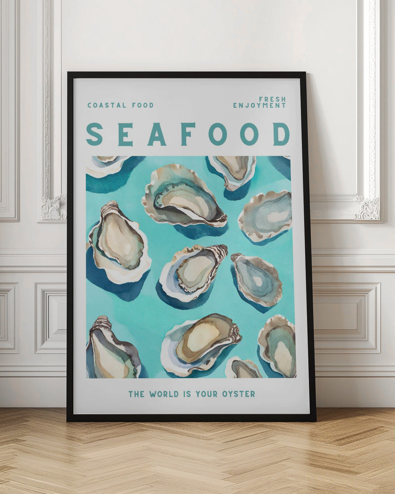 Seafood Oyster Coastal Food Digital Art Print