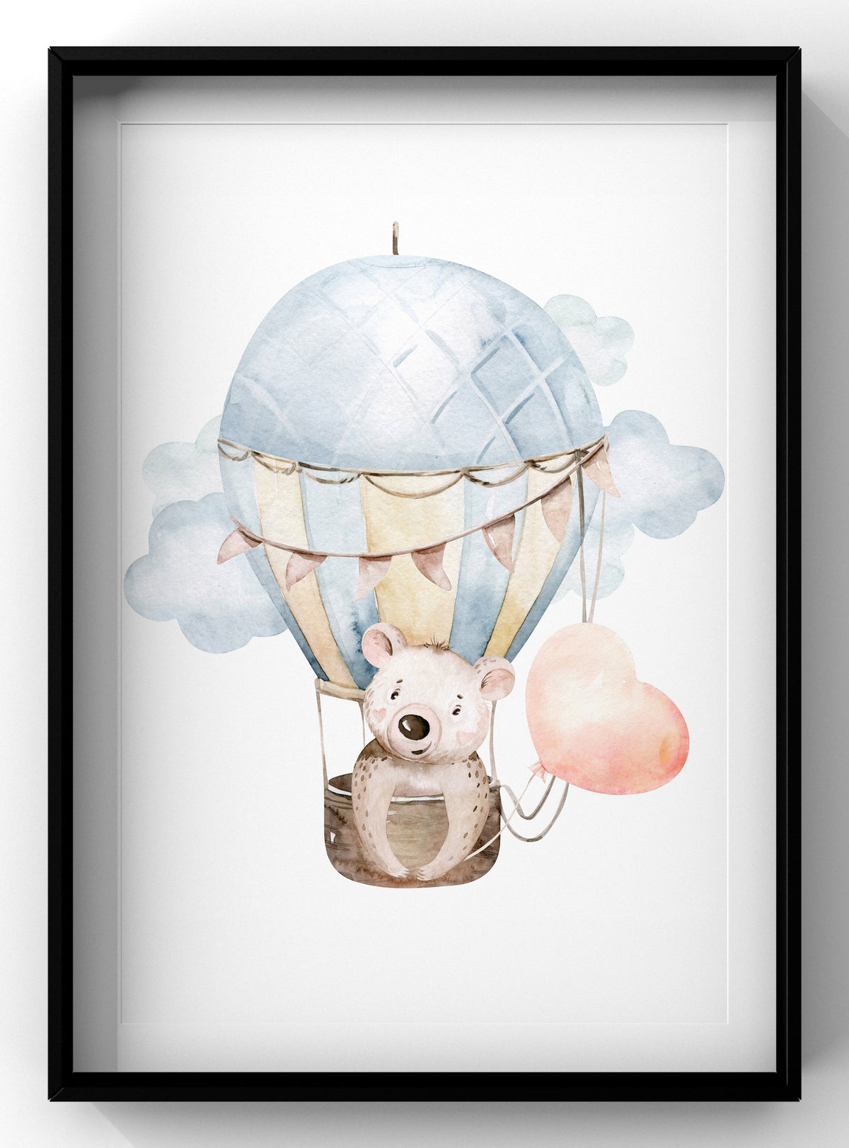 Sweet Bear in Hot Air Balloon Digital Art