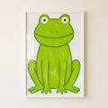 Charming Green Frog Digital Art