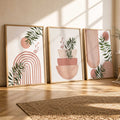 Boho Botanical Triptych Digital Art Set