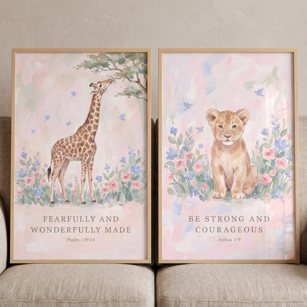 Christian Safari Nursery Digital Art Set