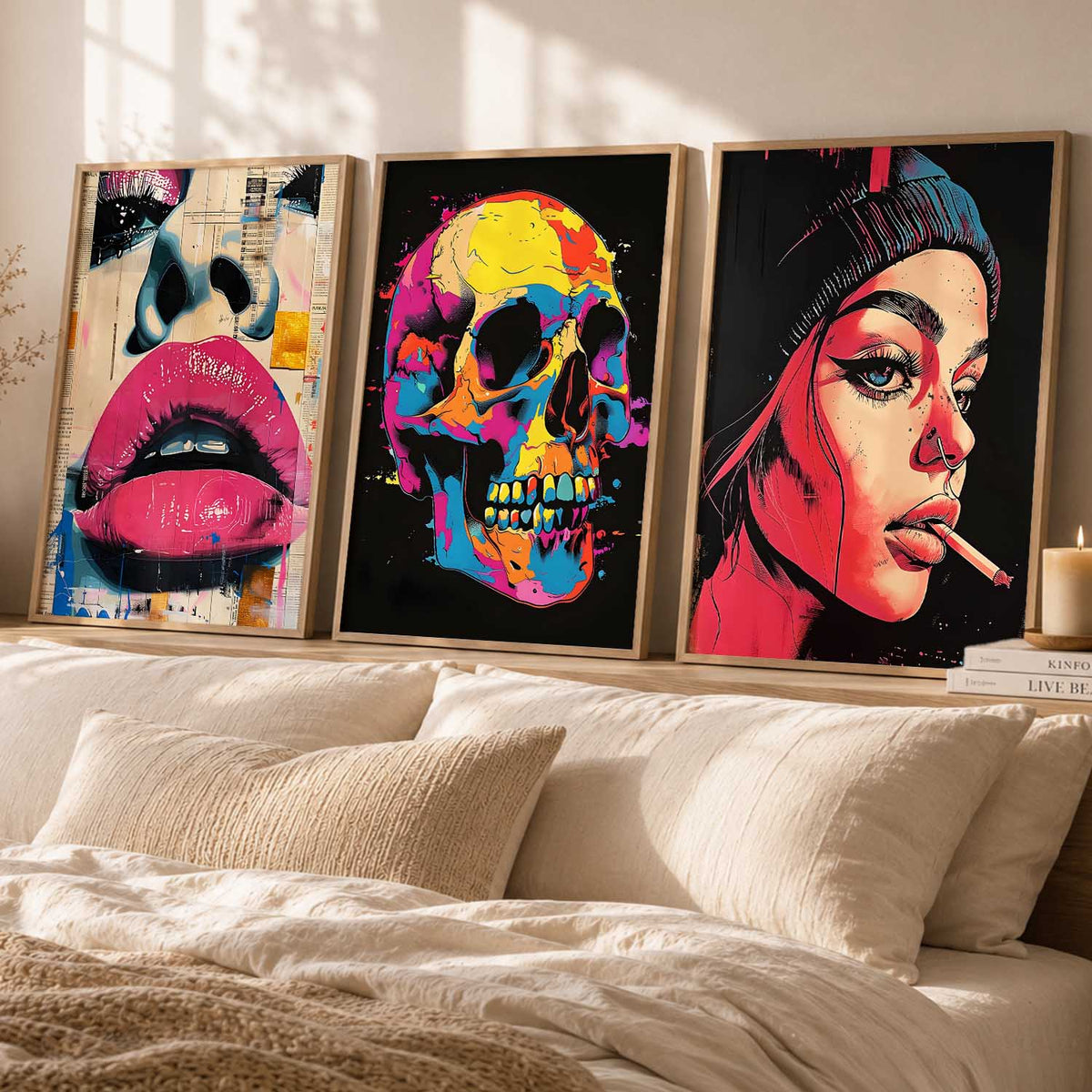 Neon Edge Pop Art Trio