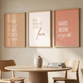 Motivational Quote Triptych Digital Art Set