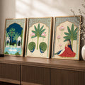 Mughal Garden Triptych Digital Art