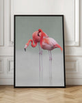 Graceful Flamingos Digital Artwork