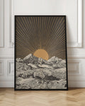 Boho Mountain Sunrise Digital Art Print