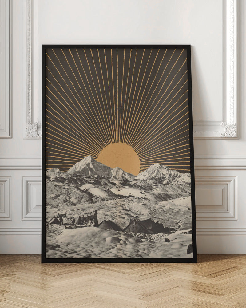 Boho Mountain Sunrise Digital Art Print