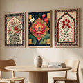 Mughal Botanical Garden Triptych