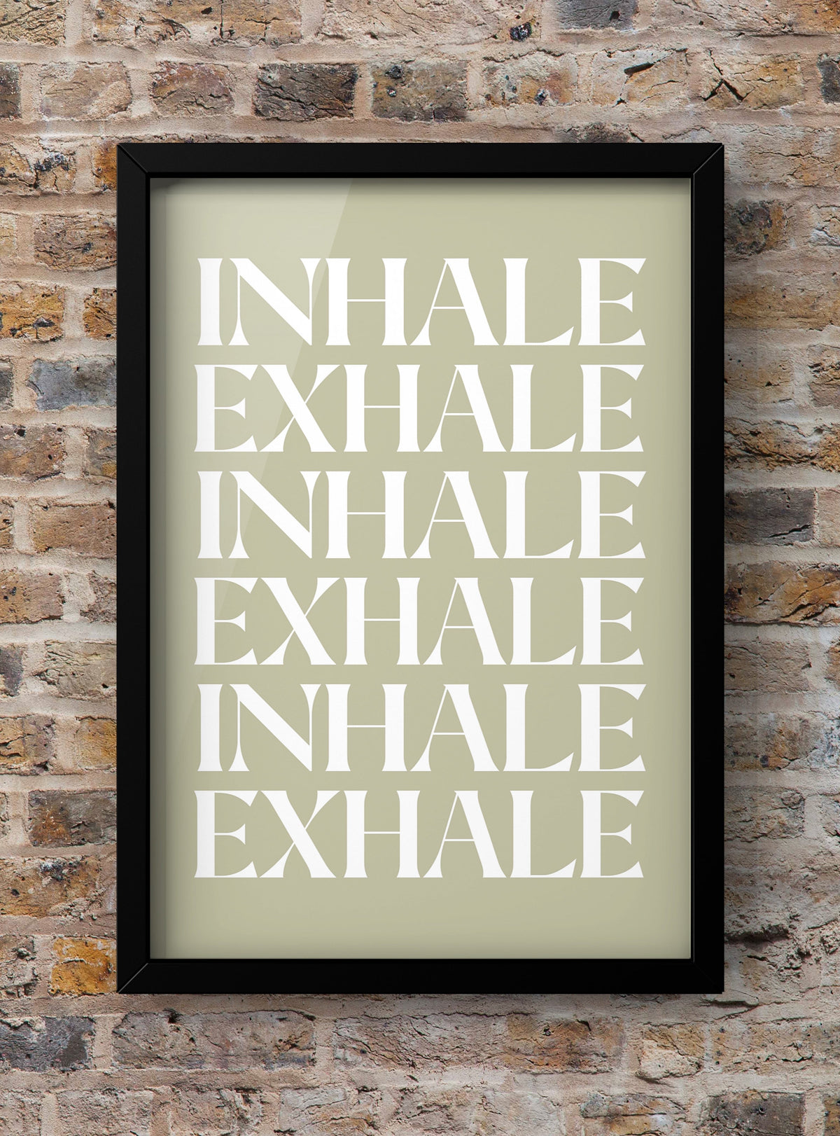 Inhale Exhale Mindful Typography Digital Art