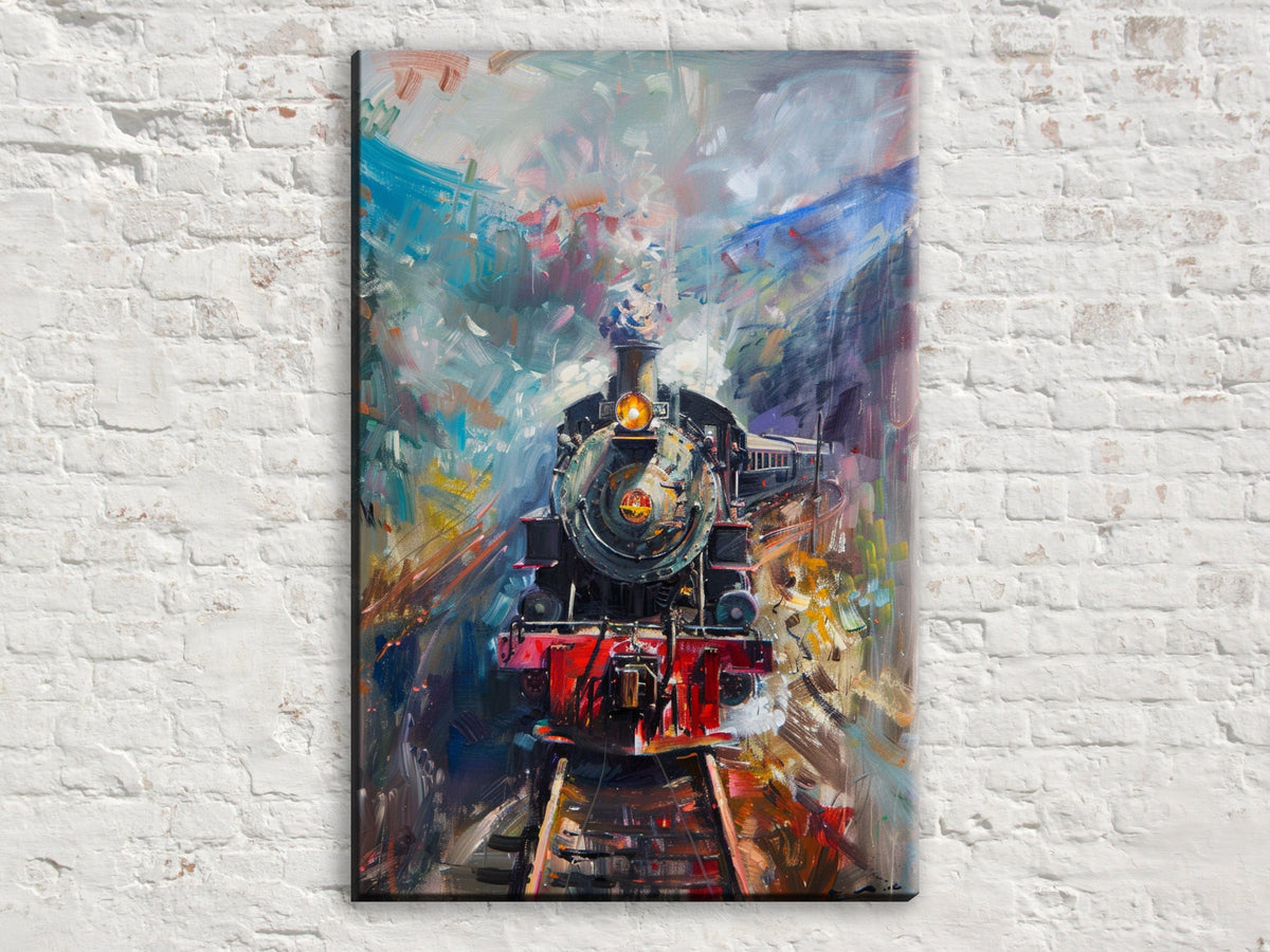 Abstract Steam Train Journey Digital Art