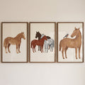 Charming Equestrian Trio High-Resolution Digital Art