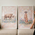 Safari Animal Friends Watercolor Digital Artwork Set