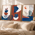 Abstract Botanical Triptych Digital Art