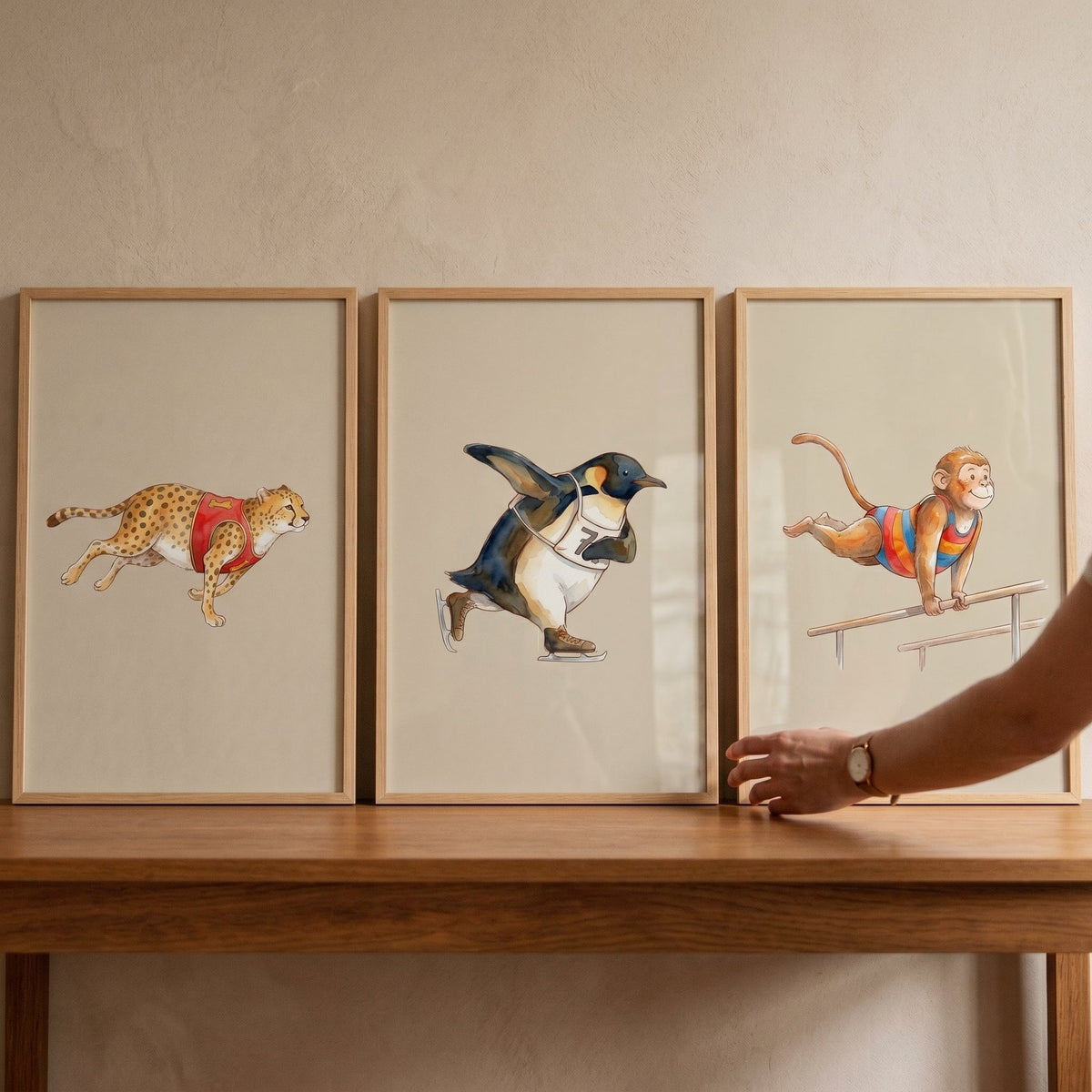 Olympic Animals Watercolor Digital Art Set