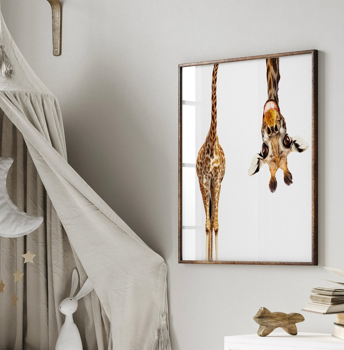 Upside Down Giraffe Digital Art