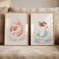 Enchanting Mermaid Duo Digital Art Set