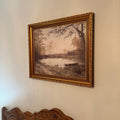 Vintage River Landscape Digital Art