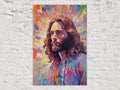 Vibrant Jesus Portrait Digital Art