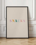 Snacks Colorful Typography Digital Art