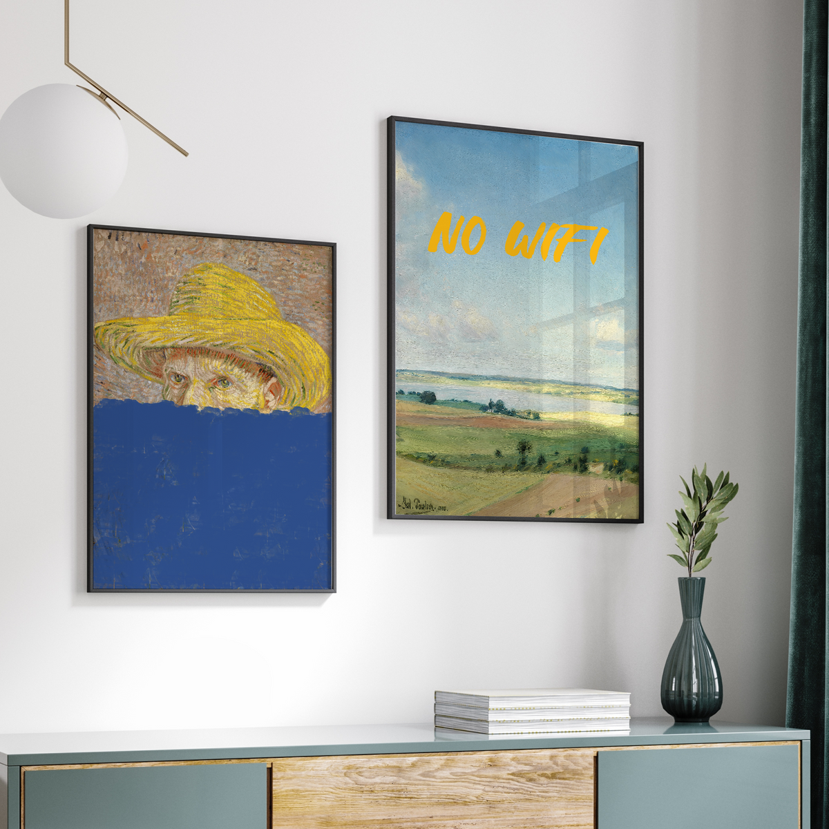 No Wifi Impressionist Landscape Digital Art