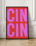 Cin Cin Bold Typography Digital Art Print