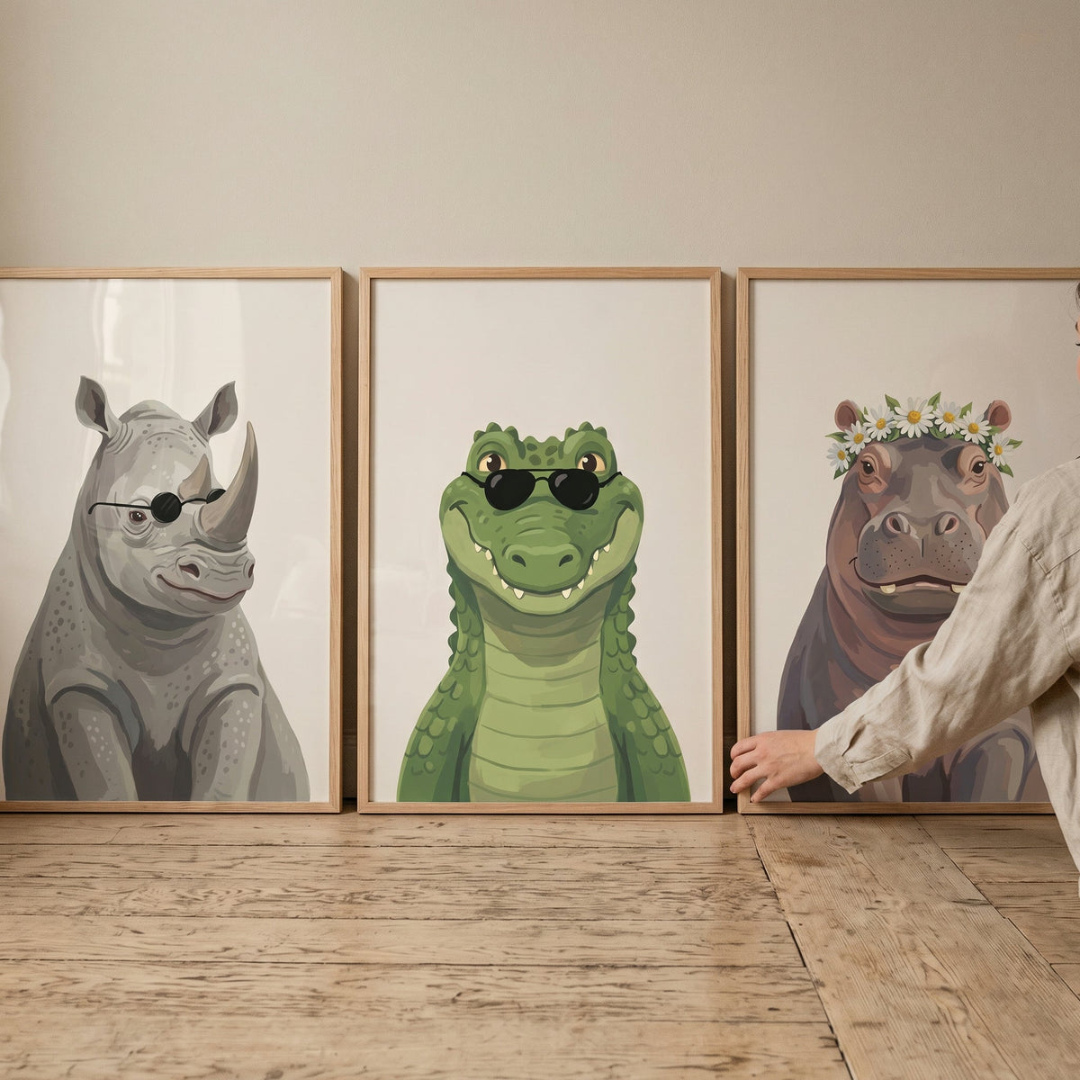 Cool Safari Animals Trio Digital Art