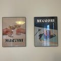 Martini and Negroni Cocktail Poster Set Digital Download