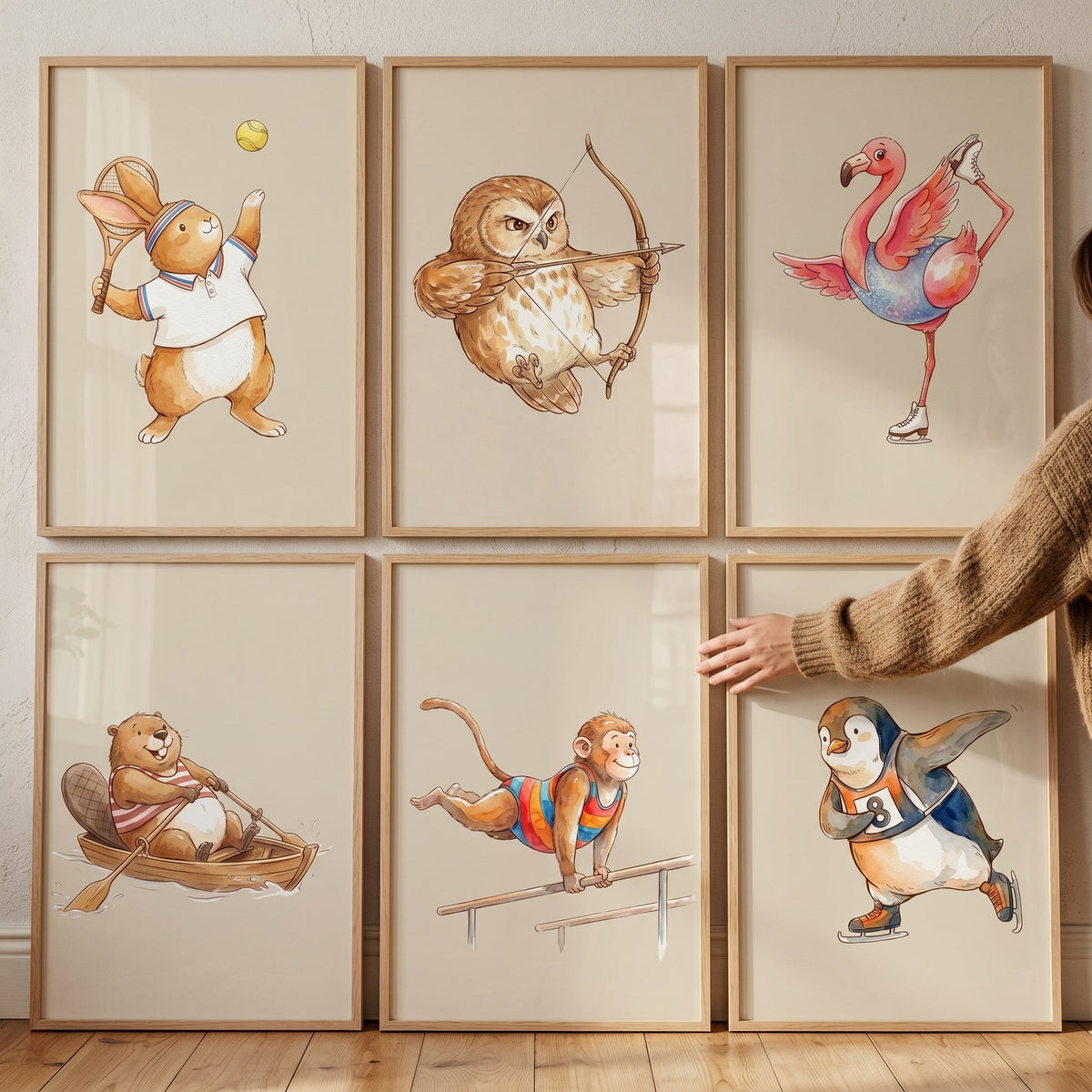 Sporty Animals Digital Art Collection