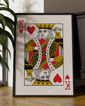 King of Hearts Playing Card Digital Wall Art
