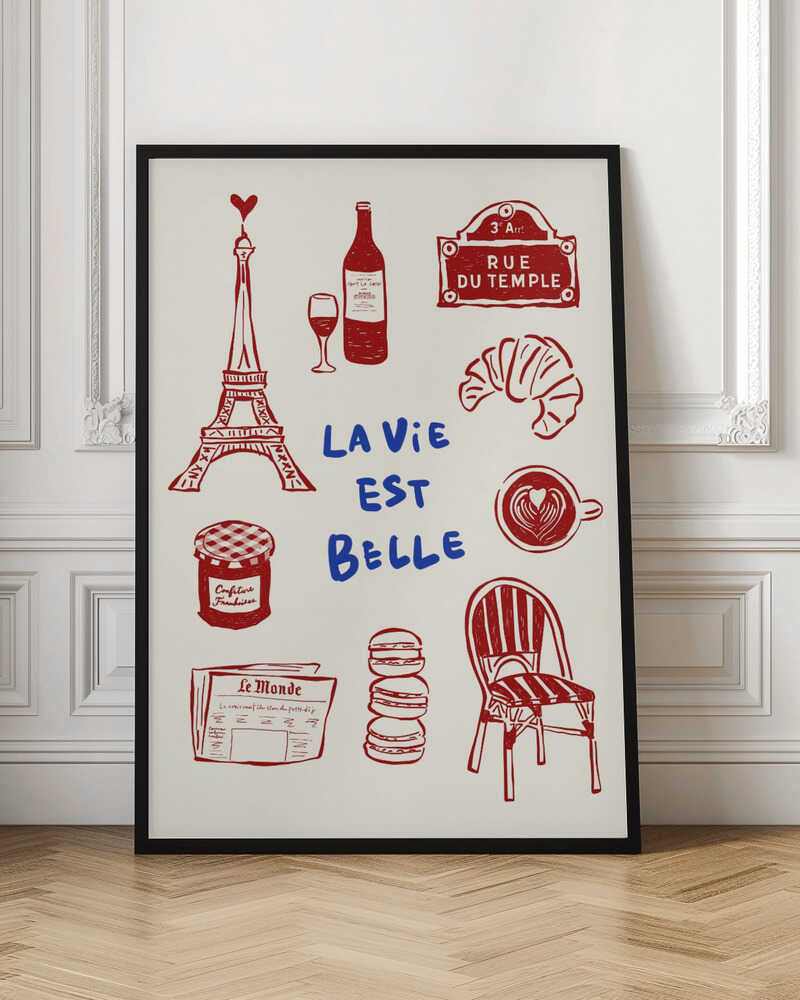 La Vie Est Belle Parisian Icons Digital Art