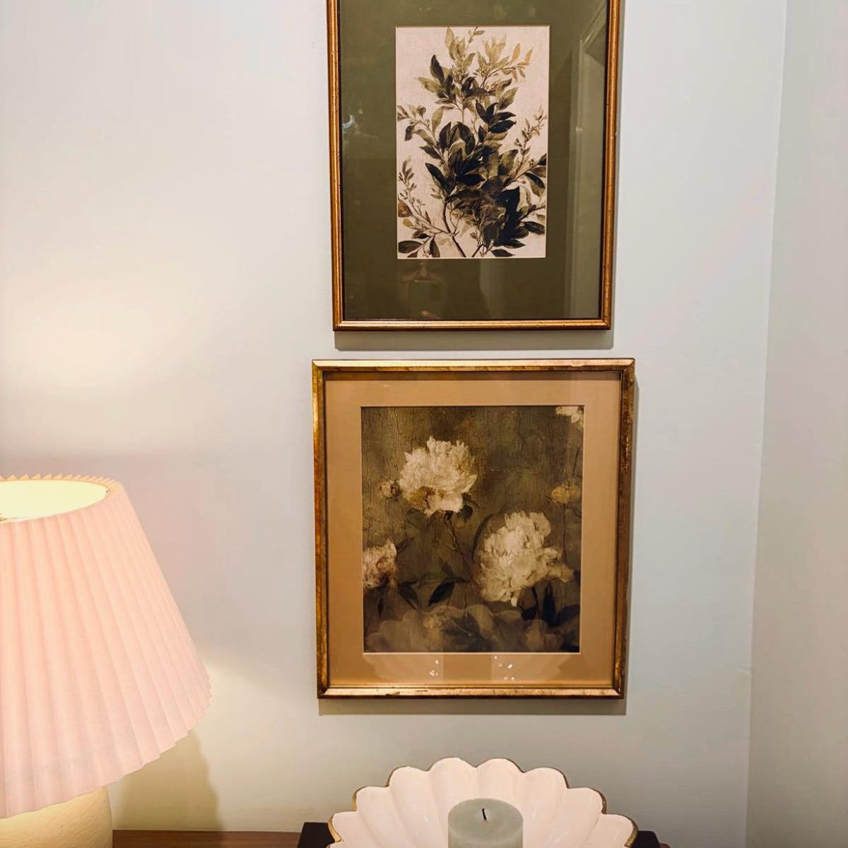 Vintage Botanical Leaves and Peonies Digital Art Set