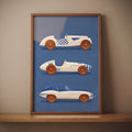 Classic Vintage Race Cars Digital Art