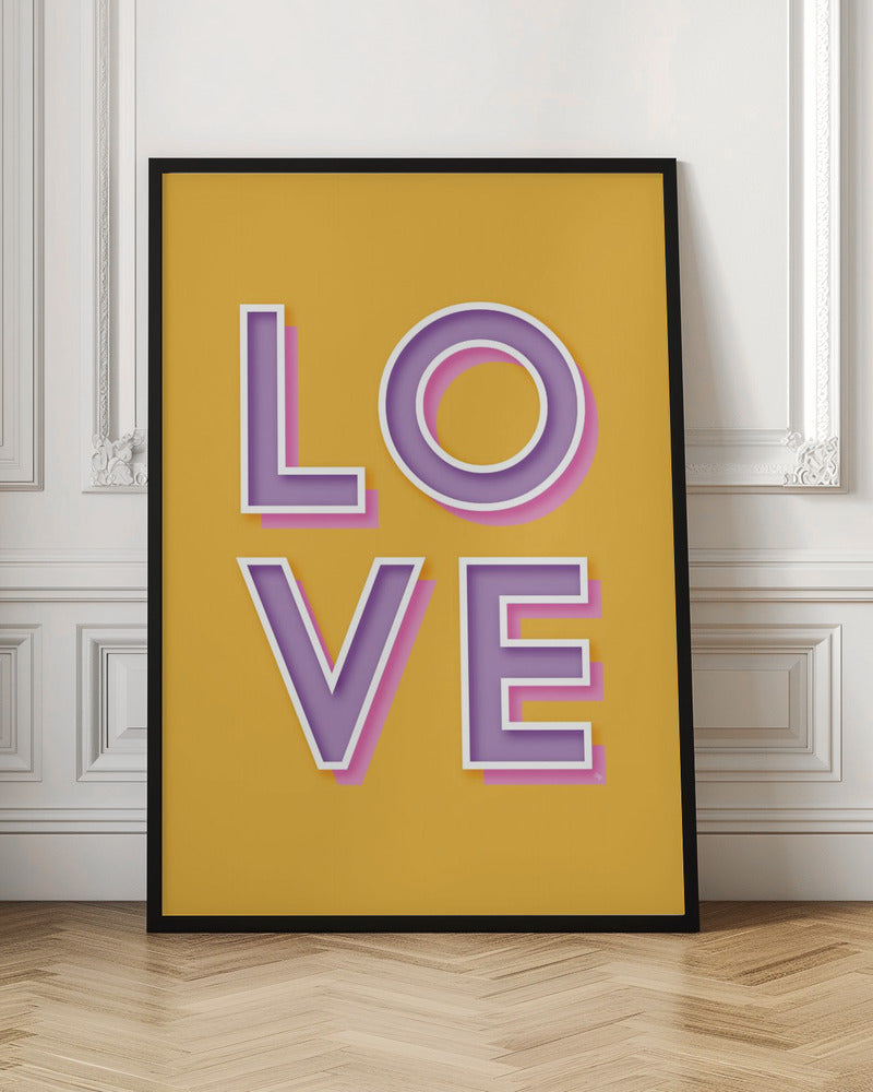 LOVE Bold Typography Digital Art Print