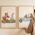 Woodland Animal Musicians Digital Art Print Set
